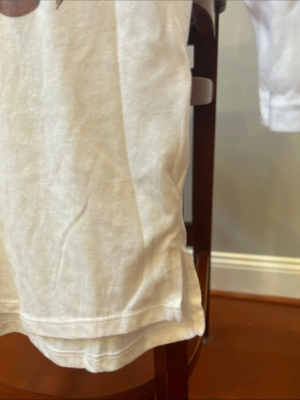 Old Navy White Long Sleeve Tee with 'FEARLESS' Sunset Lettering